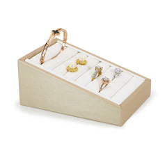 FADELI New Jewelry Display Stand Rack Ladder Shaped Pu Leather Jewelry Display Props for Bracelet Rings