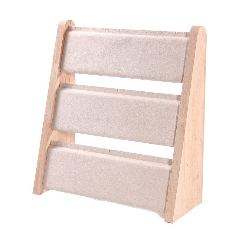 FADELI Factory-customized Three-Layer Solid Wood Necklaces Bracelets Jewelry Display Stand Jewelry Display Props