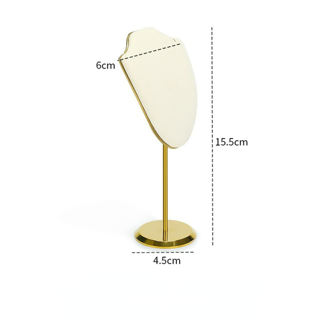 FADELI New Metal Microfiber Jewelry Display Stand Holder Jewelry Display Prop Necklace Display Rack