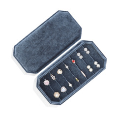 FADELI New Octagon Velvet Jewelry Display Tray Rings Display Tray Earrings Rings Storage Boxes