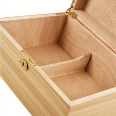 FADELI Cigar Humidor Handmade Glossy Wooden Cigar Box Cedar Wood Box Cigarette Case Cigar Humidor with Humidifier Hygrometer