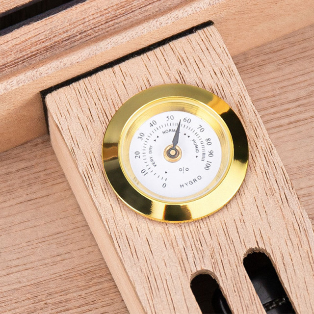 FADELI Wooden Cigar Humidor Glass Top Wooden Cigar Box Matte Finished Custom logo Wooden Cigar Humidor Box