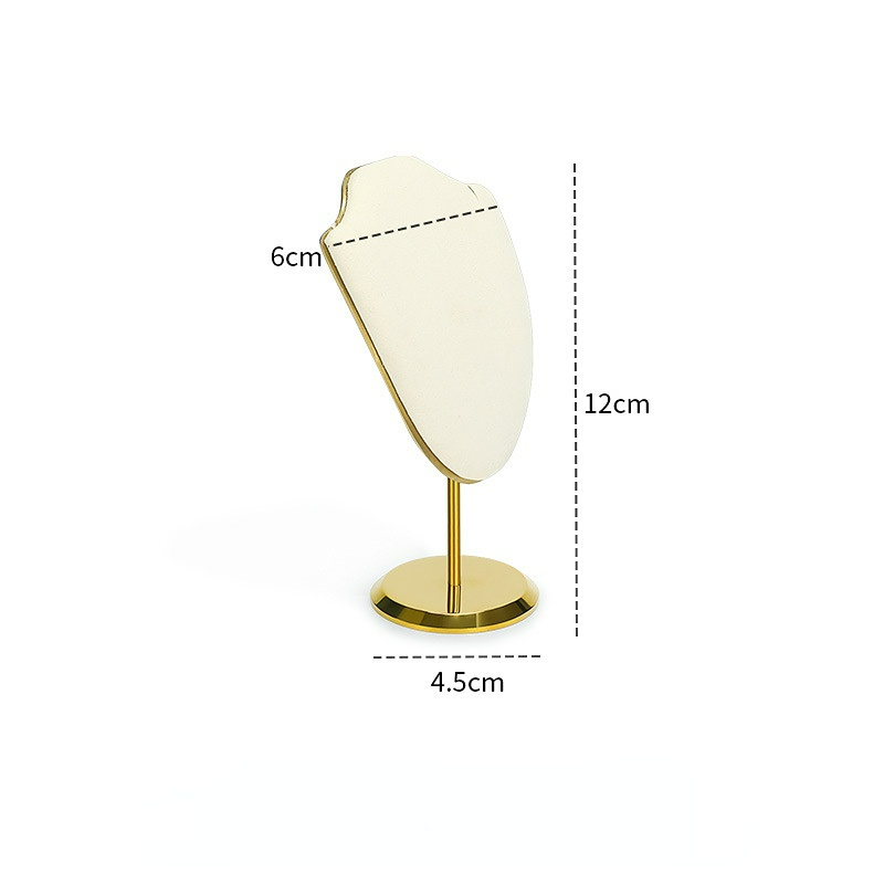 FADELI New Metal Microfiber Jewelry Display Stand Holder Jewelry Display Prop Necklace Display Rack