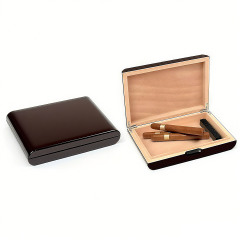 FADELI Custom Cigar Box Cedar Wooden Box Cigarette Case Cigar Humidor with Humidifier