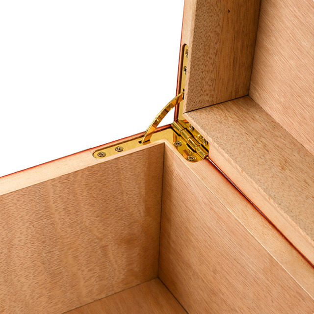 FADELI Cigar Humidor Handmade Glossy Wooden Cigar Box Cedar Wood Box Cigarette Case Cigar Humidor with Humidifier Hygrometer