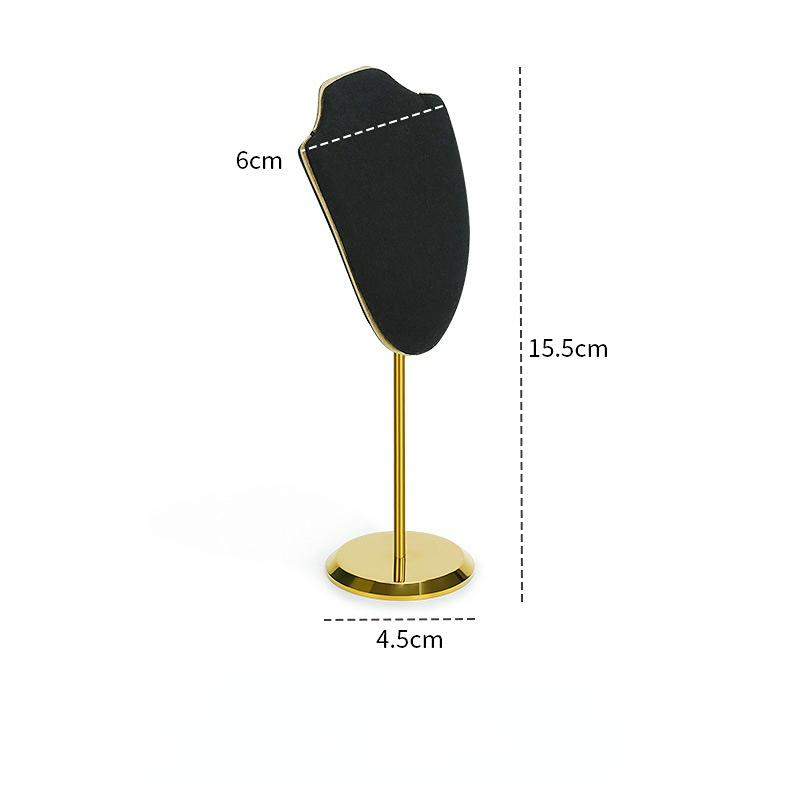 FADELI New Metal Microfiber Jewelry Display Stand Holder Jewelry Display Prop Necklace Display Rack