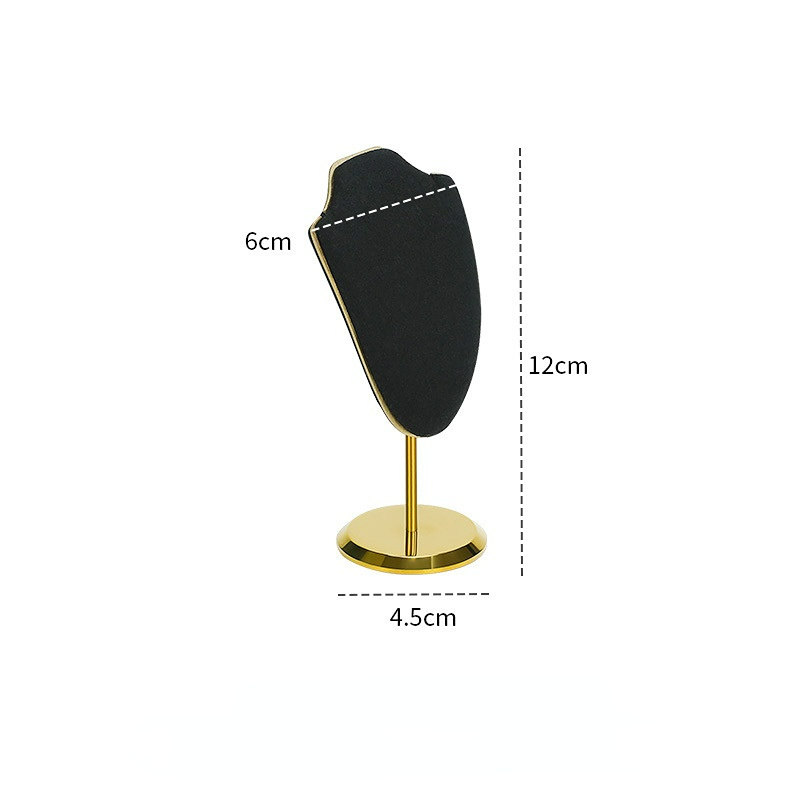 FADELI New Metal Microfiber Jewelry Display Stand Holder Jewelry Display Prop Necklace Display Rack