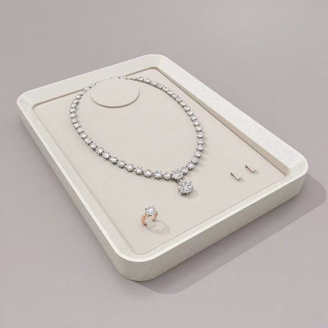 FADELI Removable Suede Jewellery Display Trays With Pads for Ring Necklace Earring Holder Organizer Custom Stackable Jewelry Tray