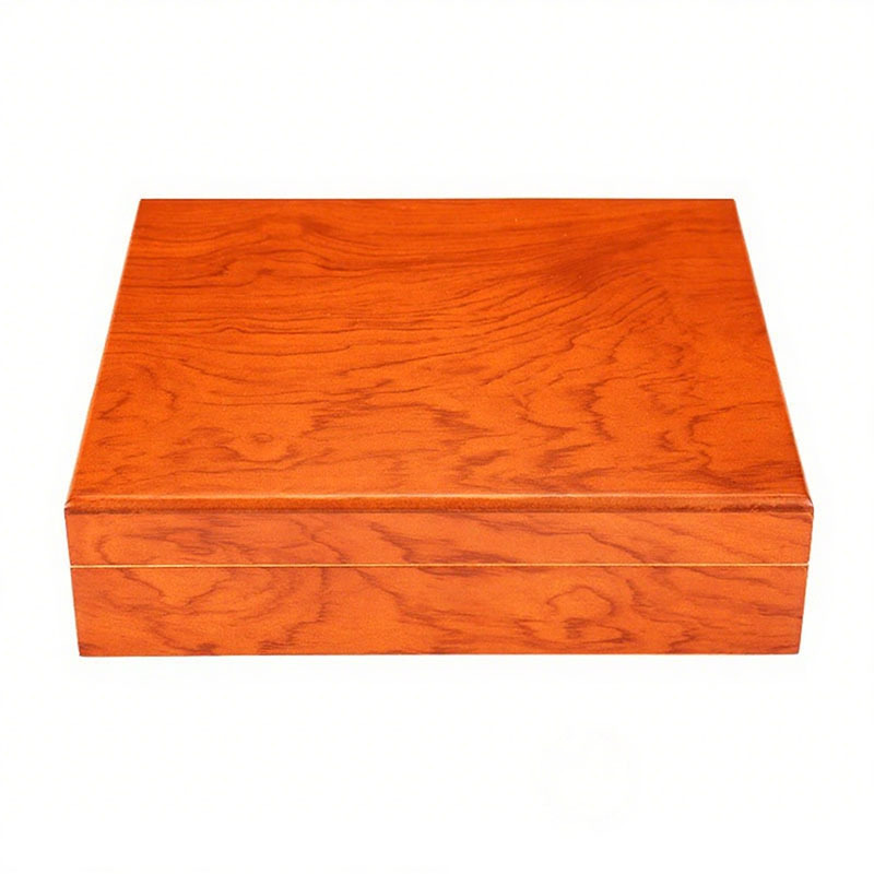 FADELI Custom Cigar Box Cedar Wooden Cigarette Case Cigar Humidor with Humidifier and Hygrometer Piano Lacquer Large Capacity