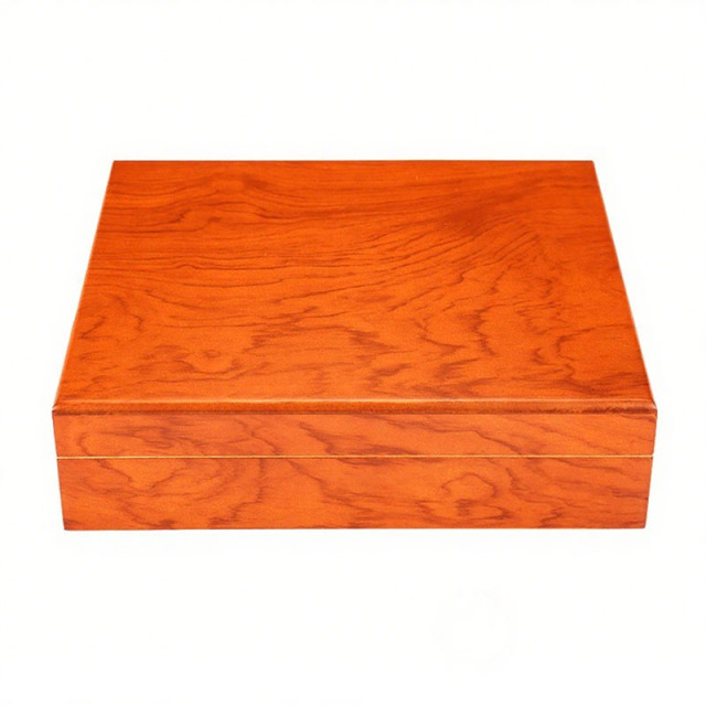 FADELI Custom Cigar Box Cedar Wooden Cigarette Case Cigar Humidor with Humidifier and Hygrometer Piano Lacquer Large Capacity