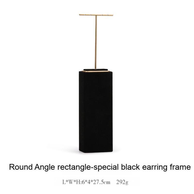 Luxury Ultra-fine Fiber Necklace Ring Bracelet and Earring Display case Black and Beige Jewelry Display