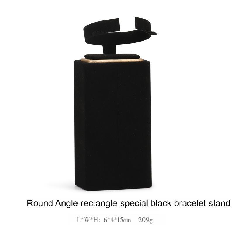 Luxury Ultra-fine Fiber Necklace Ring Bracelet and Earring Display case Black and Beige Jewelry Display