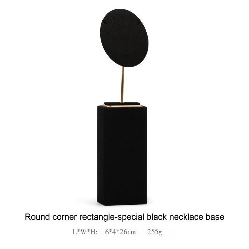 Luxury Ultra-fine Fiber Necklace Ring Bracelet and Earring Display case Black and Beige Jewelry Display