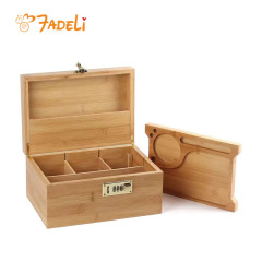 FADELI Cigar Box Storage Case Wooden Household Cigarette Set Foreign Trade Humidor Box Large Capacity