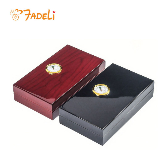 FADELI High Glossy Cigarette Cases Wood Cigar Humidor Cigar Box Wooden Gift Box Custom Case