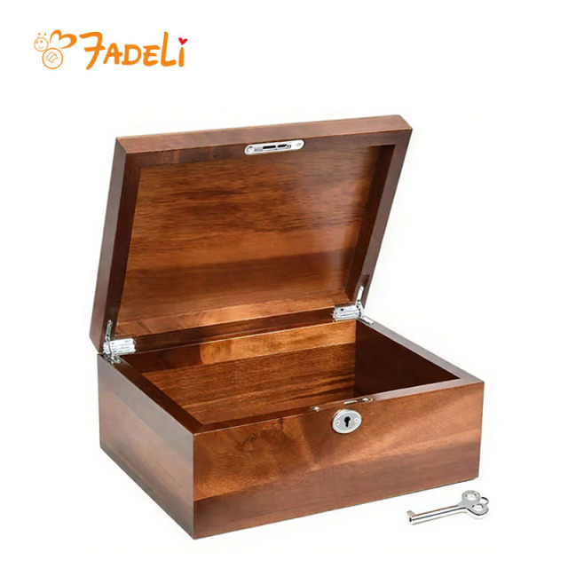 FADELI Wood Cigar Box Cigar Storage Cases Humidor Wooden Cigar Boxes Cigarette Case with Hinged Wholesale