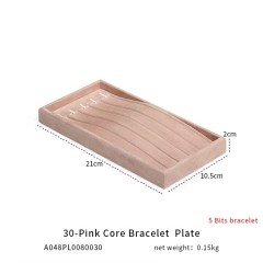 FADELI Luxury Suede Jewelry Display Tray Necklace Bracelet Earring Ring Display Tray Pink