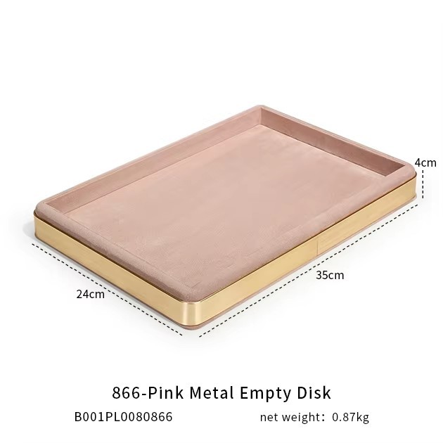 FADELI Luxury Suede Jewelry Display Tray Necklace Bracelet Earring Ring Display Tray Pink