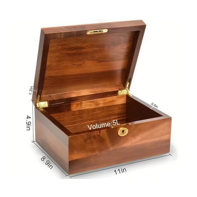 FADELI Wood Cigar Box Cigar Storage Cases Humidor Wooden Cigar Boxes Cigarette Case with Hinged Wholesale