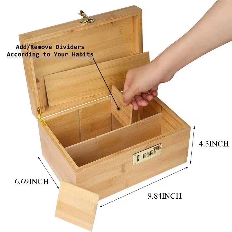 FADELI Cigar Box Storage Case Wooden Household Cigarette Set Foreign Trade Humidor Box Large Capacity