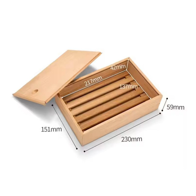 FADELI Wooden Cigar Box with Sliding Lid Custom Cigar Storage Box Large Capacity Sealed Cigar Case Cigarette Humidor