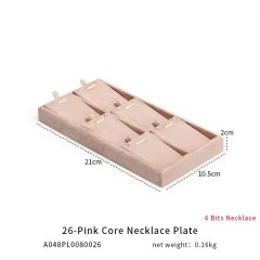 FADELI Luxury Suede Jewelry Display Tray Necklace Bracelet Earring Ring Display Tray Pink