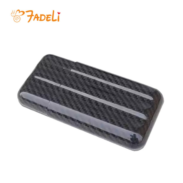 FADELI Cigar Case 3 Fingers Luxury Cigar Box Waterproof Travel Cigar Holder Humidor Hard Carbon Fiber Cigarette Bag