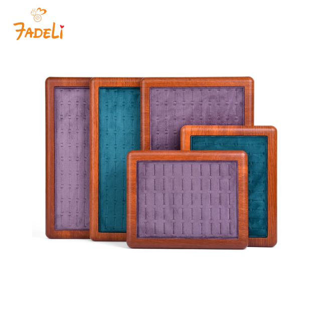 FADELI Original Designed Jewelry Ring Tray Purple Velvet Ring Trays
