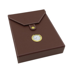 FADELI Cigar Case Pu Leather Travel Cigar Humidor Boxes Empty Leather Cigar Bag Wholesale Custom Logo