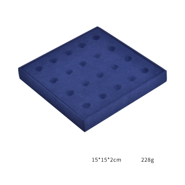 FADELI Jewelry Counter Display Tray Blue Jewelry Ring Earring Trays Necklace Bracelet Display Free Combination
