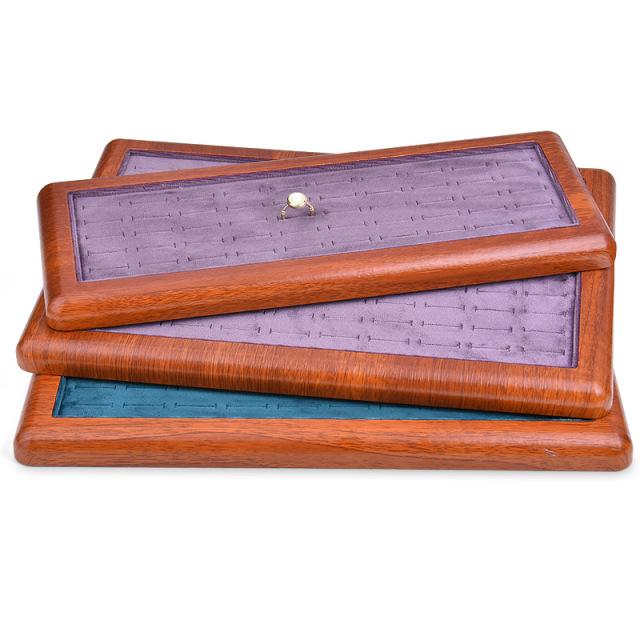 FADELI Original Designed Jewelry Ring Tray Purple Velvet Ring Trays
