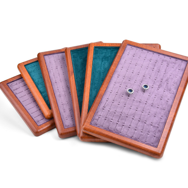 FADELI Original Designed Jewelry Ring Tray Purple Velvet Ring Trays