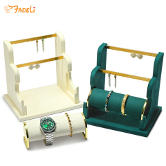 FADELI Jewelry Display Stand Watches Bracelets Jewelry Display Customized Microfiber Metal Bracelets Earrings Jewelry Rack