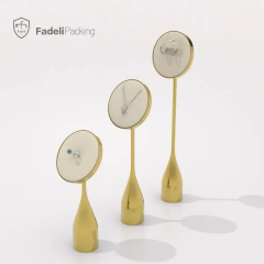 FADELI Newly Designed Luxury Shiny Metal Magnetic Detachable Jewelry Display Prop Earrings Necklace Ring Jewelry Display Stand