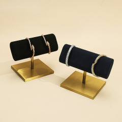 FADELI Custom Luxury Metal Stand Display for Jewelry Suede Leather Microfiber Watch Bracelet Display Stand