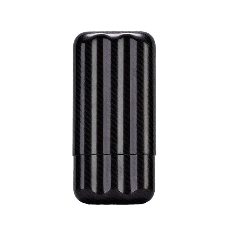 FADELI Cigar Case 3 Fingers Luxury Cigar Box Waterproof Travel Cigar Holder Humidor Hard Carbon Fiber Cigarette Bag