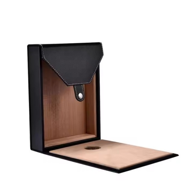 FADELI Cigar Case Pu Leather Travel Cigar Humidor Boxes Empty Leather Cigar Bag Wholesale Custom Logo
