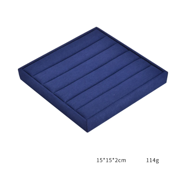 FADELI Jewelry Counter Display Tray Blue Jewelry Ring Earring Trays Necklace Bracelet Display Free Combination