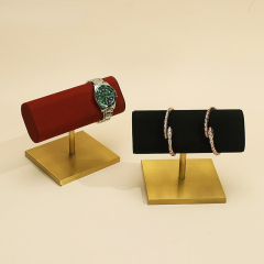 FADELI Custom Luxury Metal Stand Display for Jewelry Suede Leather Microfiber Watch Bracelet Display Stand