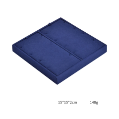 FADELI Jewelry Counter Display Tray Blue Jewelry Ring Earring Trays Necklace Bracelet Display Free Combination