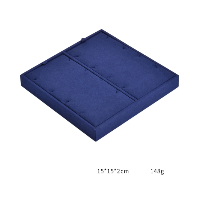 FADELI Jewelry Counter Display Tray Blue Jewelry Ring Earring Trays Necklace Bracelet Display Free Combination