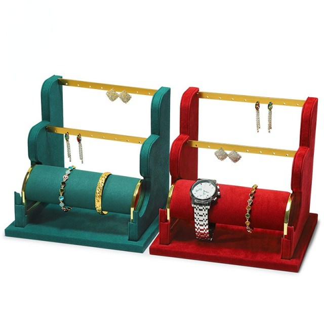 FADELI Jewelry Display Stand Watches Bracelets Jewelry Display Customized Microfiber Metal Bracelets Earrings Jewelry Rack