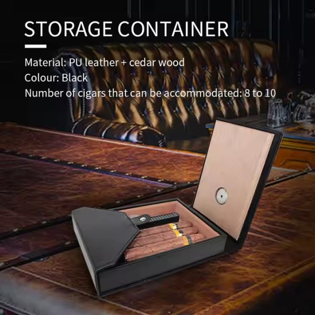 FADELI Cigar Case Pu Leather Travel Cigar Humidor Boxes Empty Leather Cigar Bag Wholesale Custom Logo