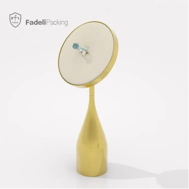 FADELI Newly Designed Luxury Shiny Metal Magnetic Detachable Jewelry Display Prop Earrings Necklace Ring Jewelry Display Stand