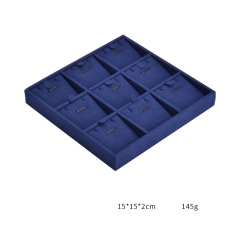 FADELI Jewelry Counter Display Tray Blue Jewelry Ring Earring Trays Necklace Bracelet Display Free Combination