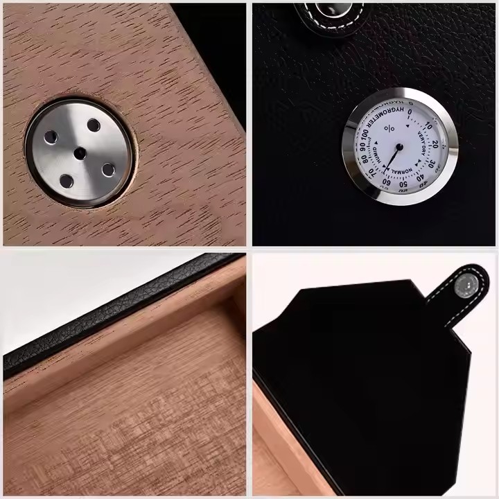 FADELI Cigar Case Pu Leather Travel Cigar Humidor Boxes Empty Leather Cigar Bag Wholesale Custom Logo