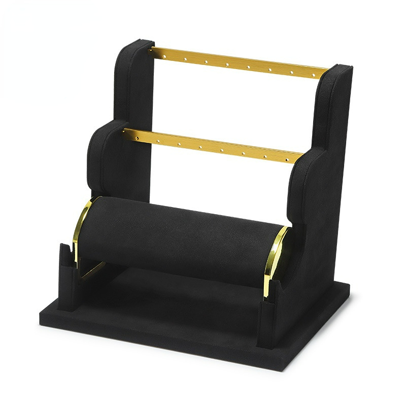 FADELI Jewelry Display Stand Watches Bracelets Jewelry Display Customized Microfiber Metal Bracelets Earrings Jewelry Rack