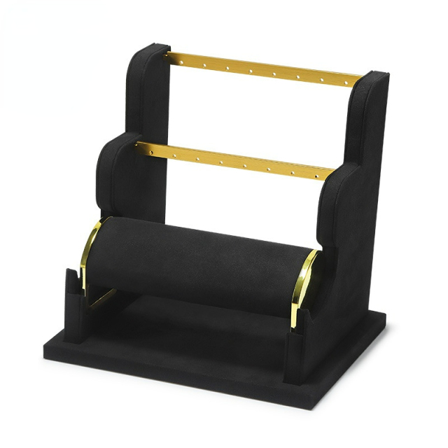 FADELI Jewelry Display Stand Watches Bracelets Jewelry Display Customized Microfiber Metal Bracelets Earrings Jewelry Rack