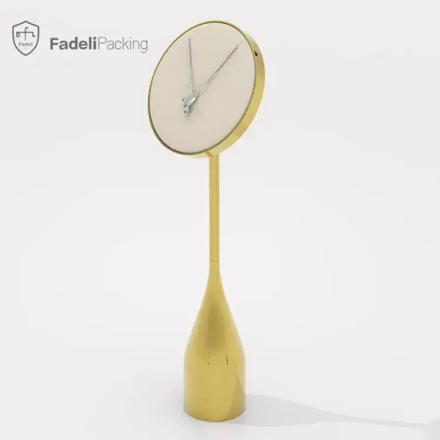 FADELI Newly Designed Luxury Shiny Metal Magnetic Detachable Jewelry Display Prop Earrings Necklace Ring Jewelry Display Stand