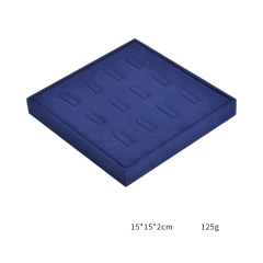 FADELI Jewelry Counter Display Tray Blue Jewelry Ring Earring Trays Necklace Bracelet Display Free Combination